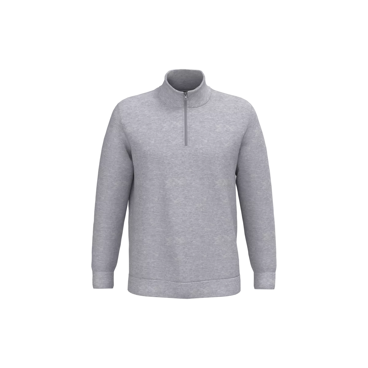 Sweater met ritskraag Oxford Grey