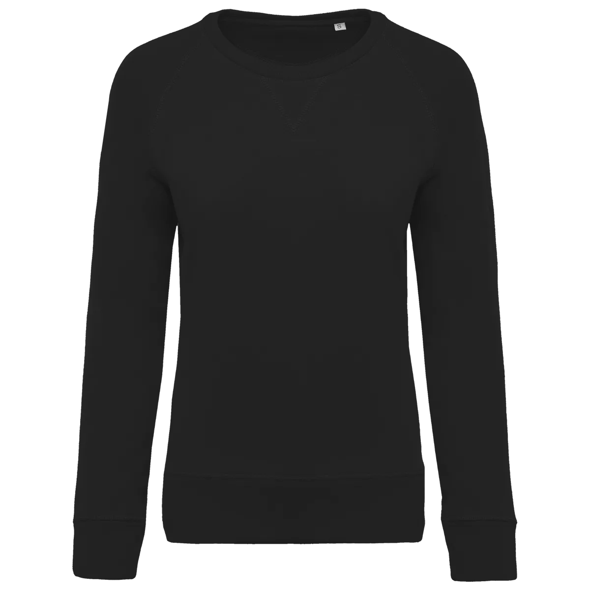 Damessweater BIO ronde hals raglanmouwen Black