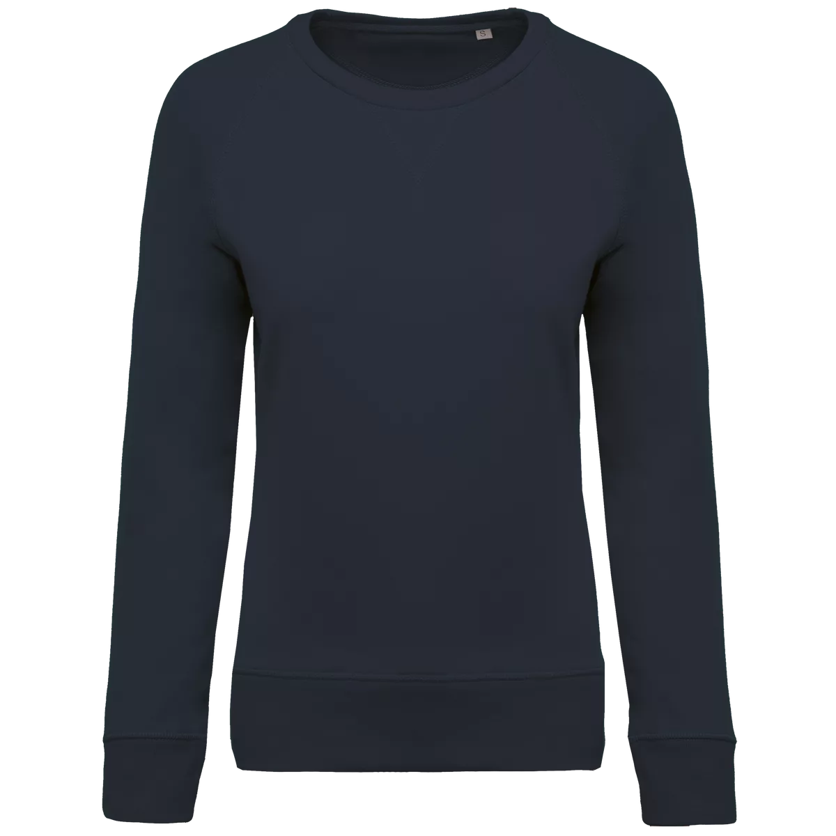 Damessweater BIO ronde hals raglanmouwen Navy