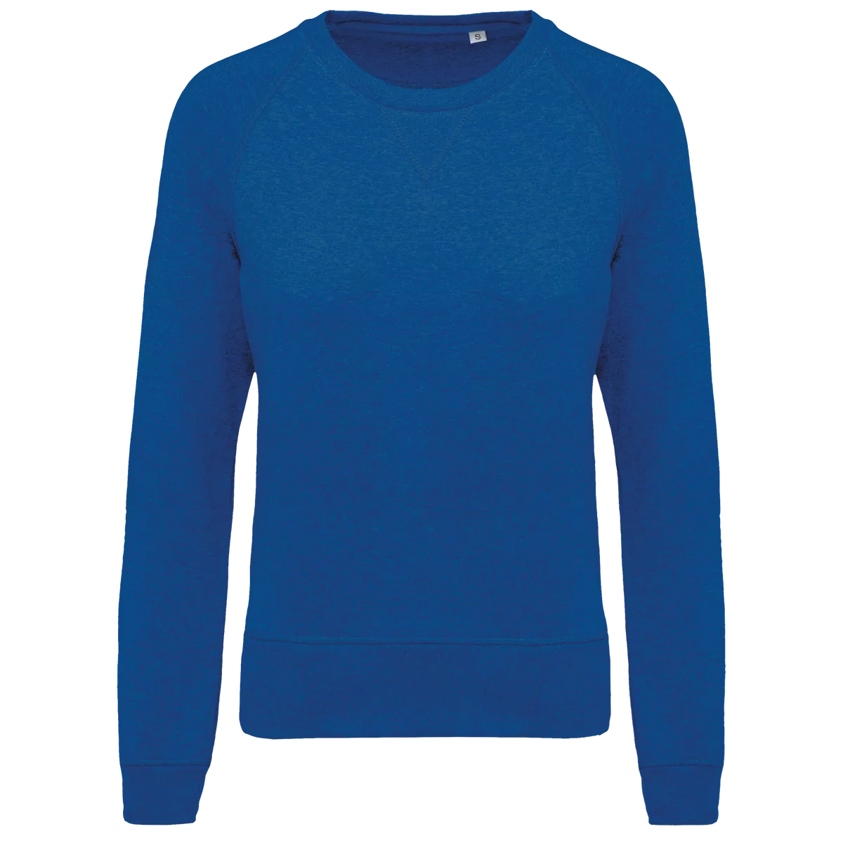 Damessweater BIO ronde hals raglanmouwen Ocean Blue Heather