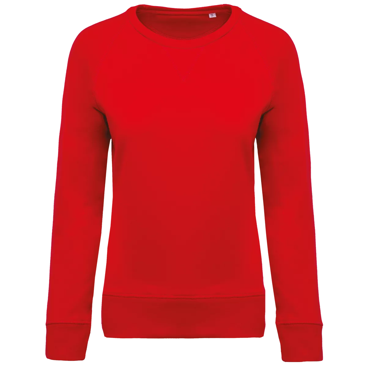 Damessweater BIO ronde hals raglanmouwen Red