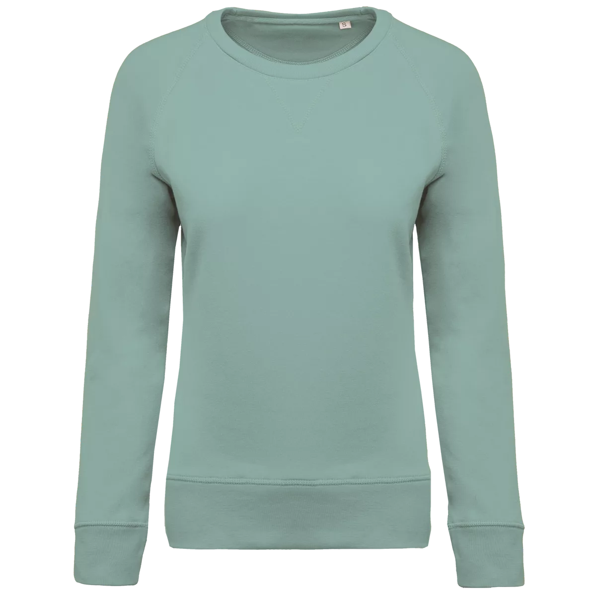 Damessweater BIO ronde hals raglanmouwen Sage
