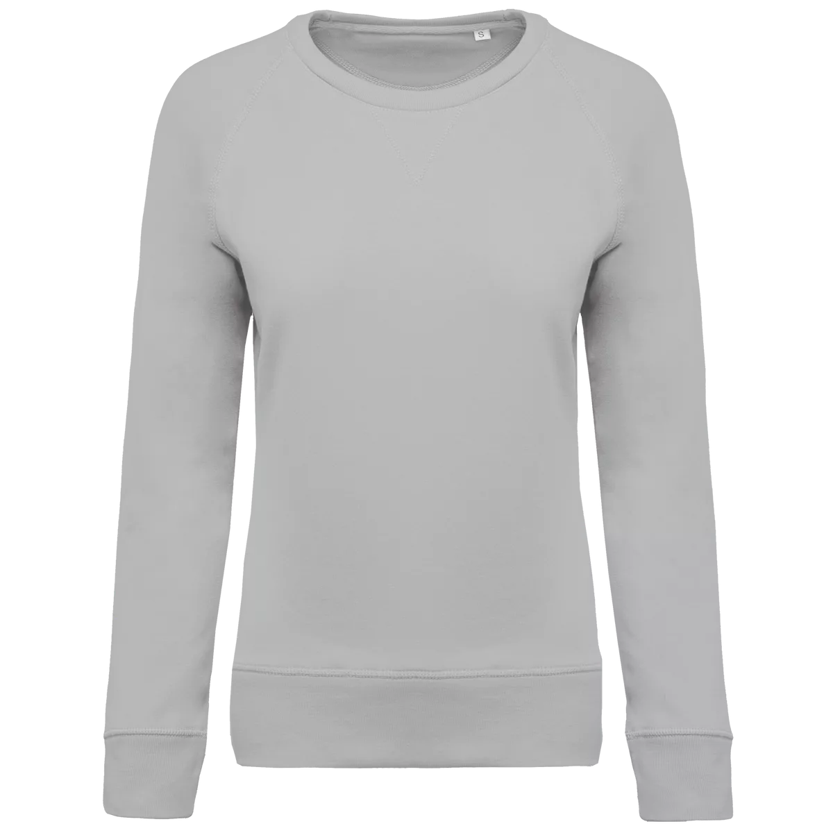 Damessweater BIO ronde hals raglanmouwen Snow Grey