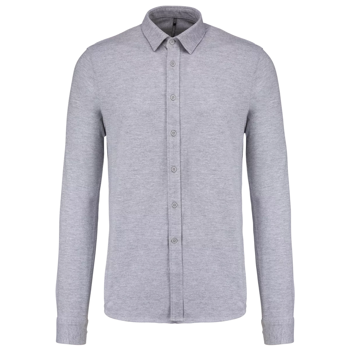 Piqué overhemd lange mouwen Oxford Grey