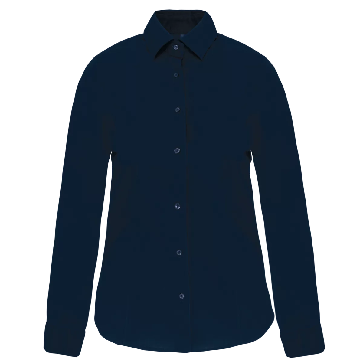 Dames stretch blouse lange mouwen Navy