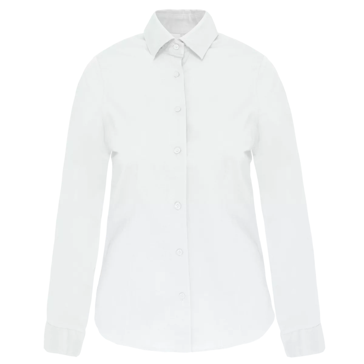 Dames stretch blouse lange mouwen White