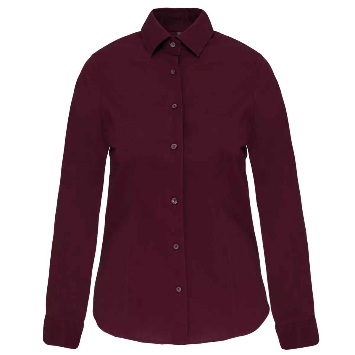 Dames stretch blouse lange mouwen Wine