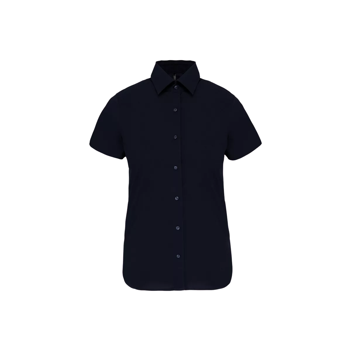 Dames stretch blouse korte mouwen Navy