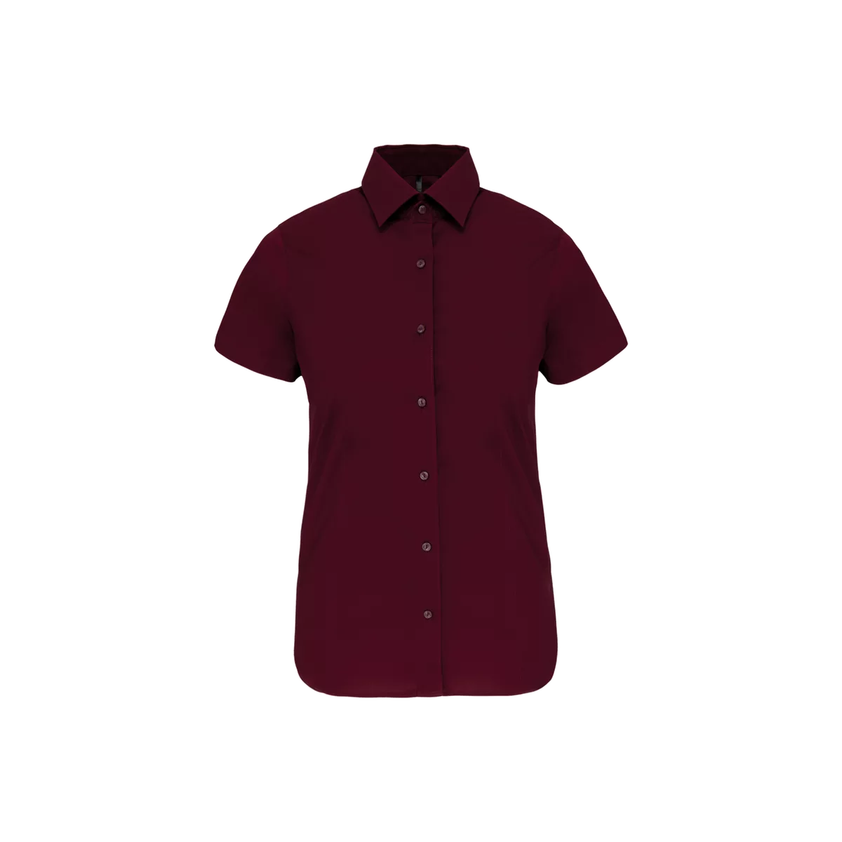 Dames stretch blouse korte mouwen Wine