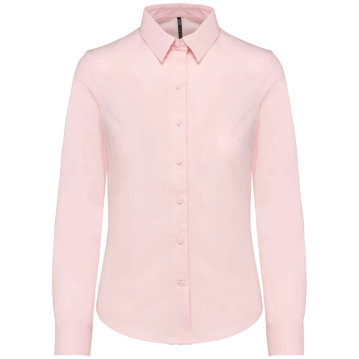 Dames Oxford blouse lange mouwen Oxford Pale Pink