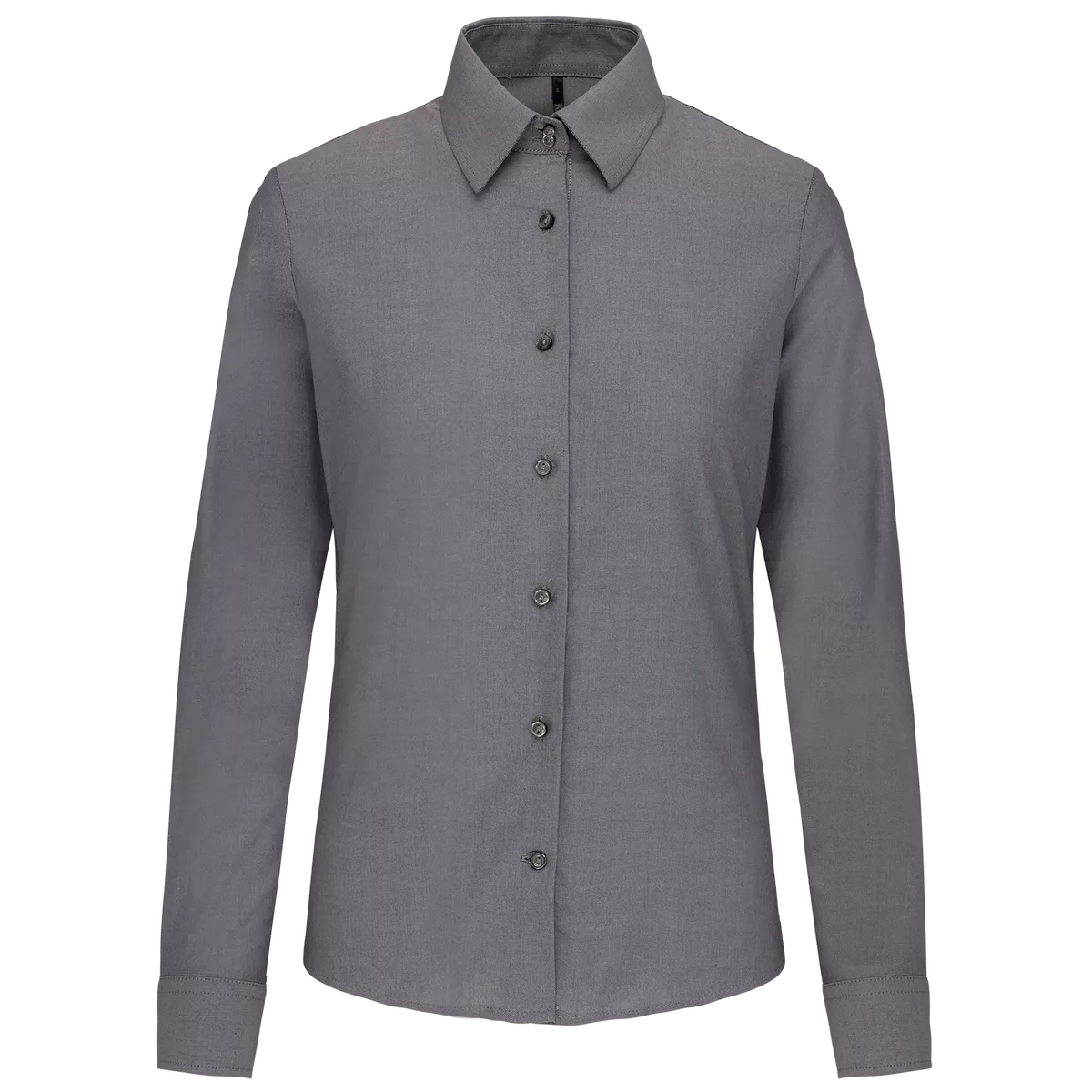 Dames Oxford blouse lange mouwen Oxford Silver