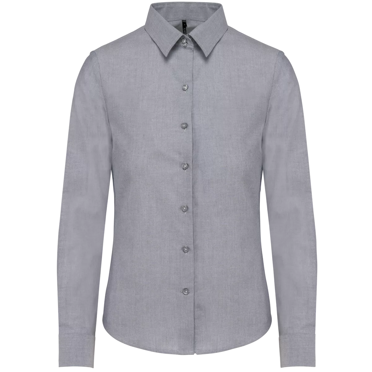 Dames Oxford blouse lange mouwen Oxford Zinc