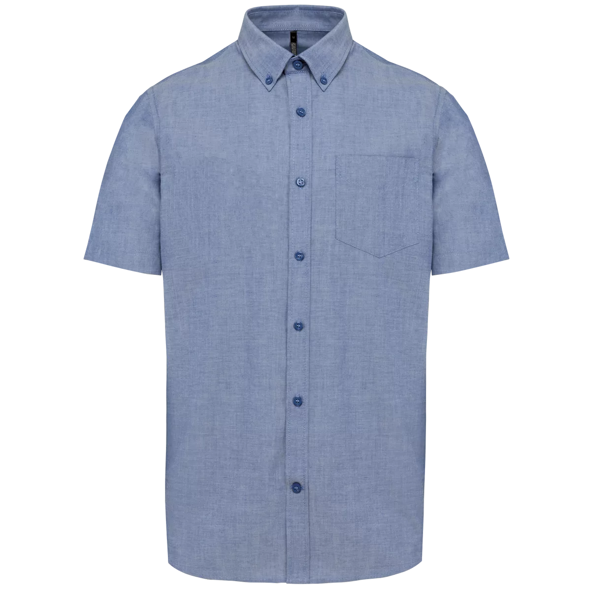 Heren Oxford overhemd korte mouwen Oxford Cobalt Blue