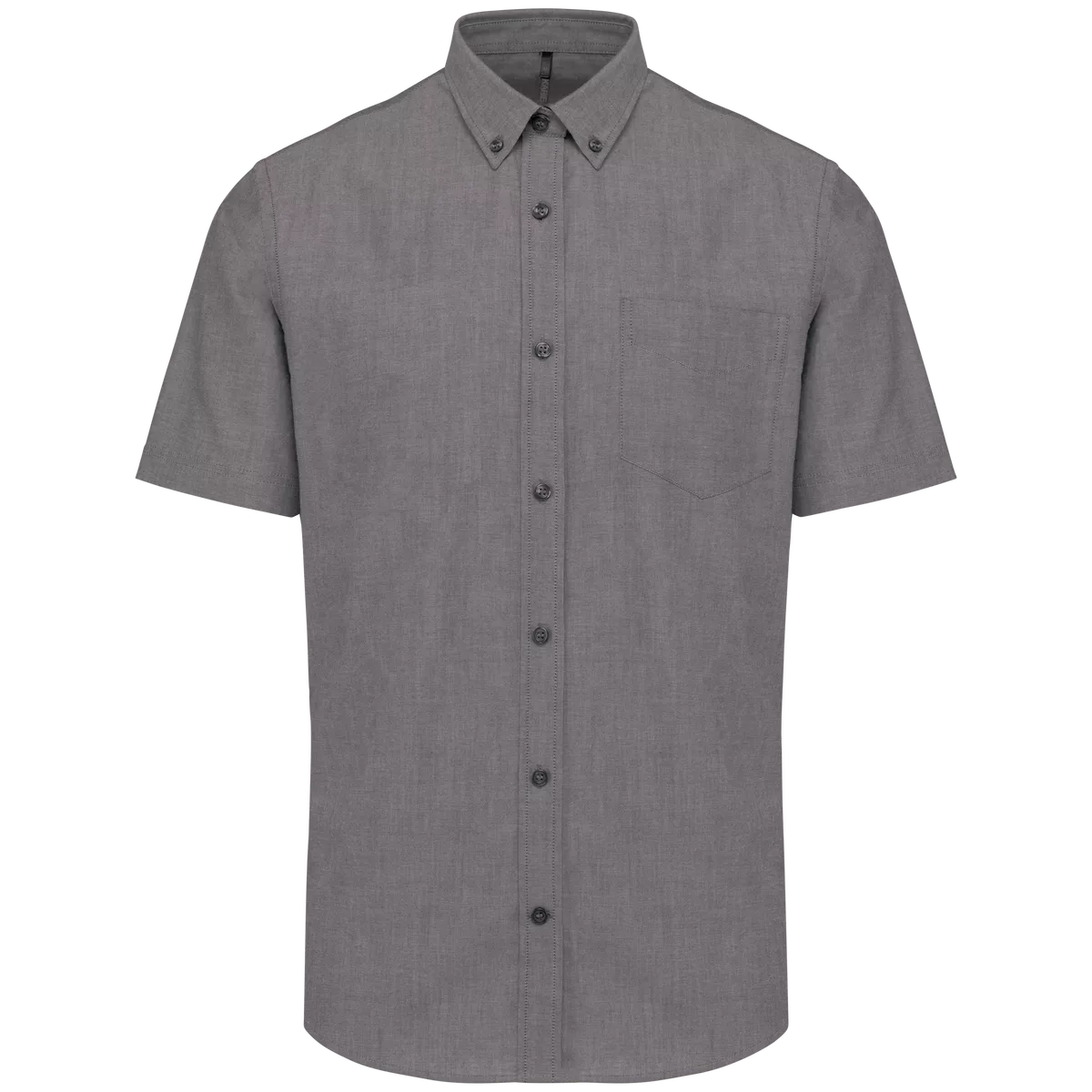 Heren Oxford overhemd korte mouwen Oxford Silver