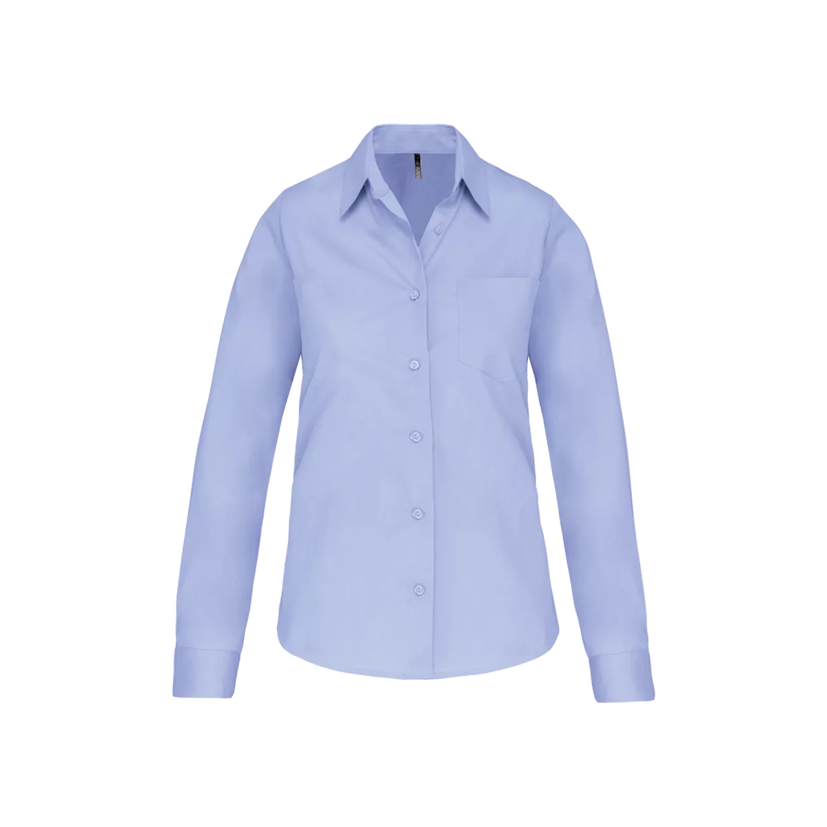 Dames poplin blouse lange mouwen Bright Sky