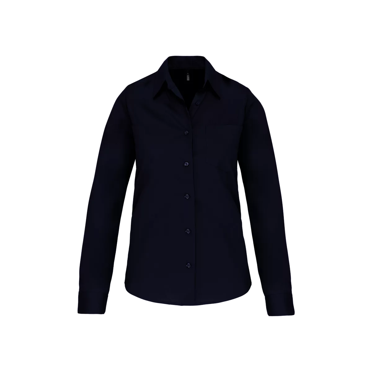 Dames poplin blouse lange mouwen Navy