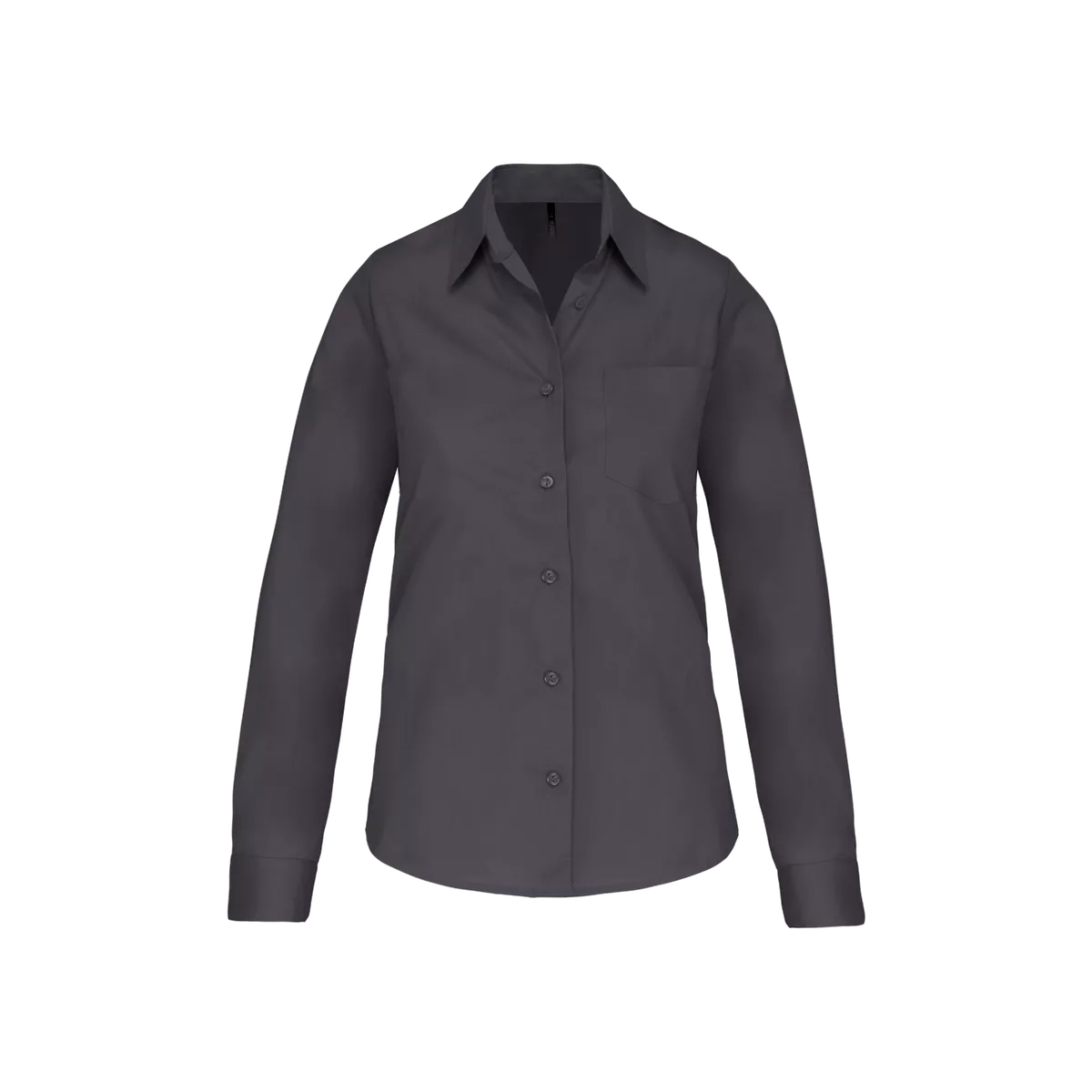Dames poplin blouse lange mouwen Zinc