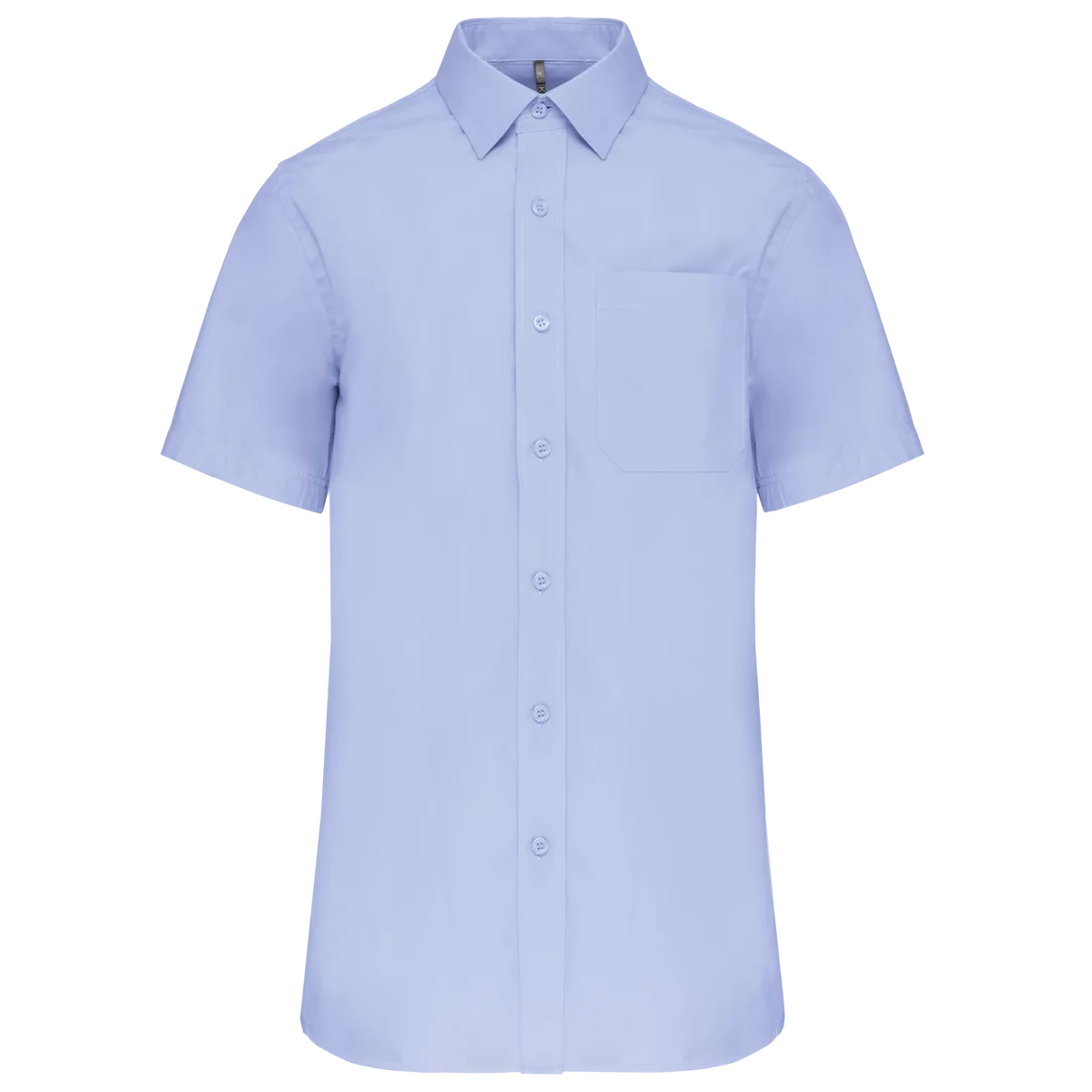 Heren poplin overhemd korte mouwen Bright Sky