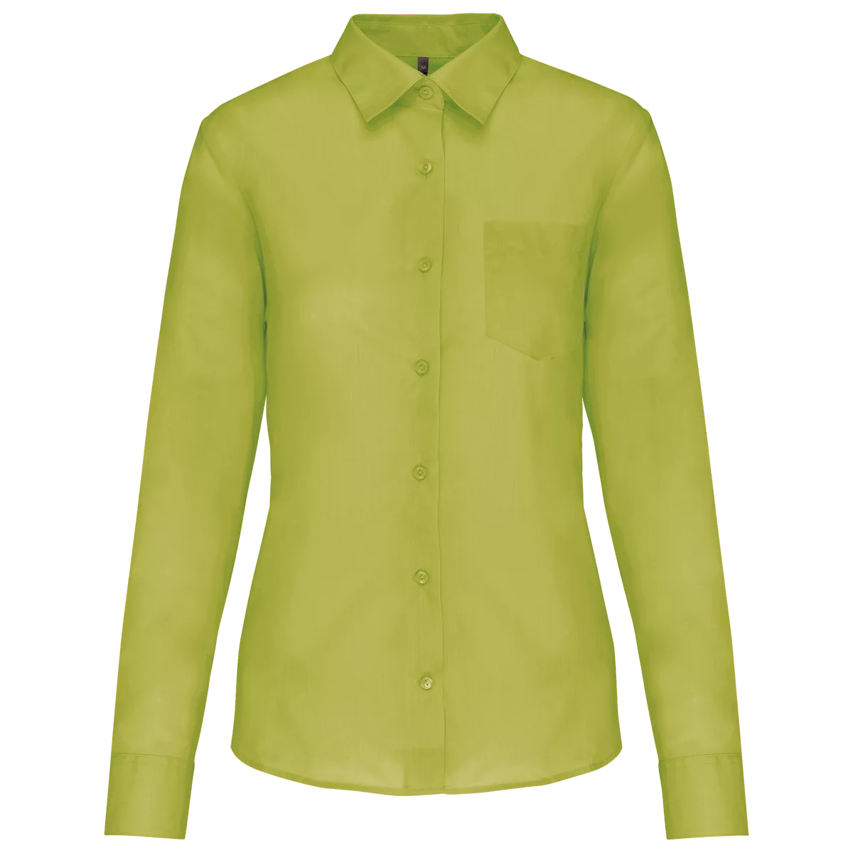Overhemd in onderhoudsvriendelijk polykatoen-popeline dames Burnt Lime