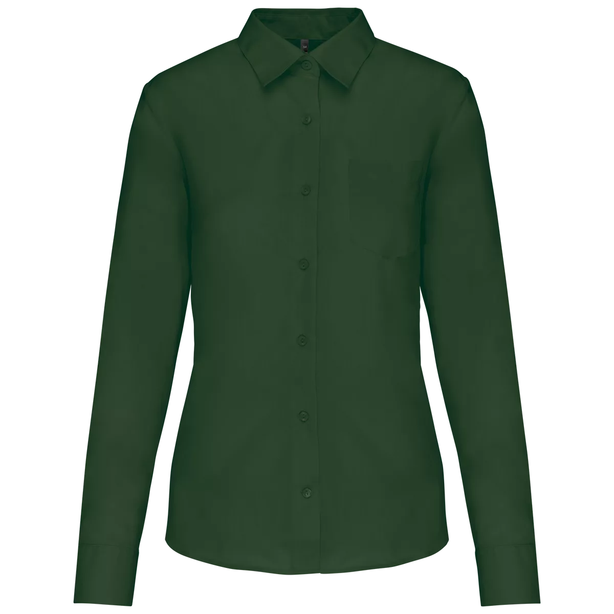Overhemd in onderhoudsvriendelijk polykatoen-popeline dames Forest Green