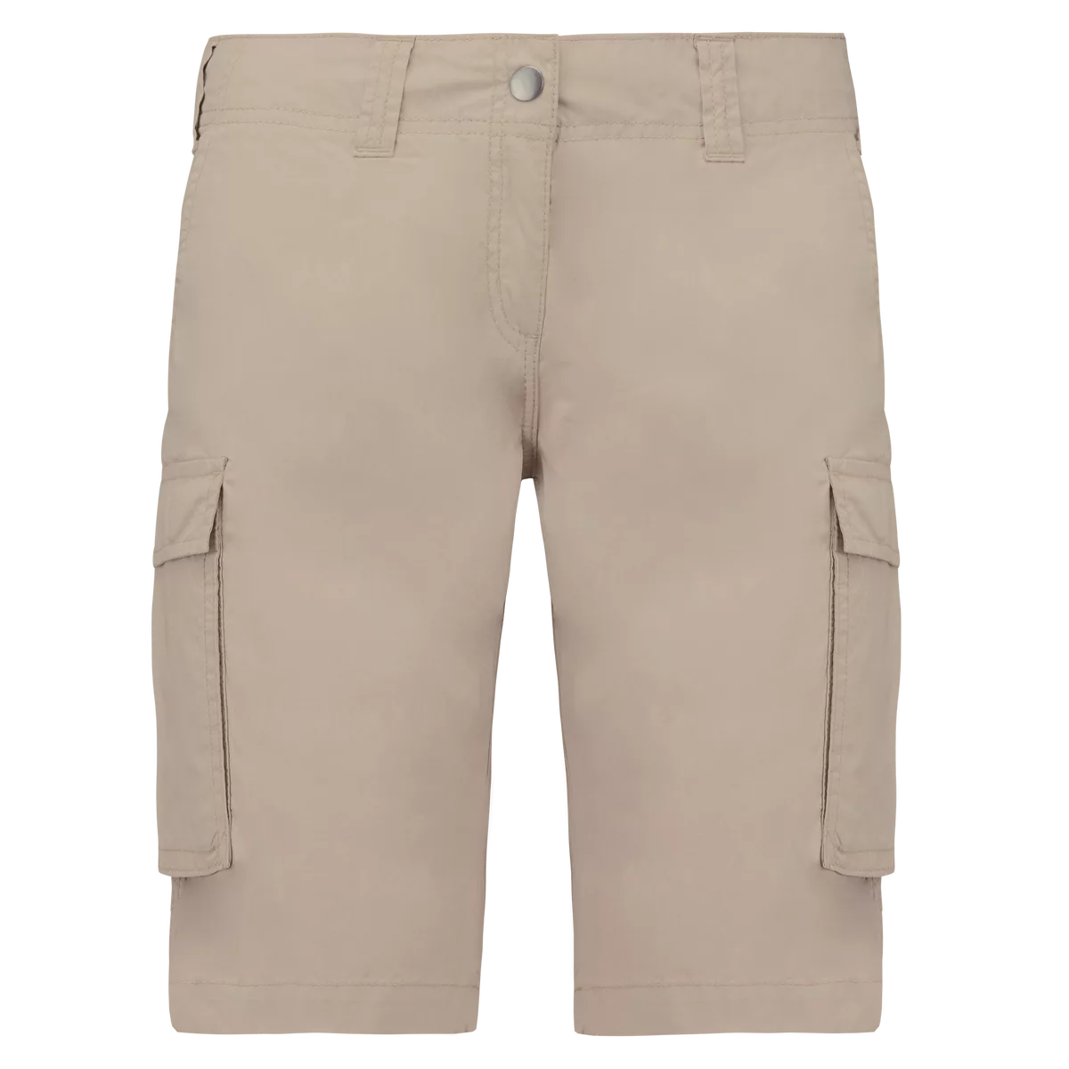 Lichte damesbermuda met diverse zakken Beige