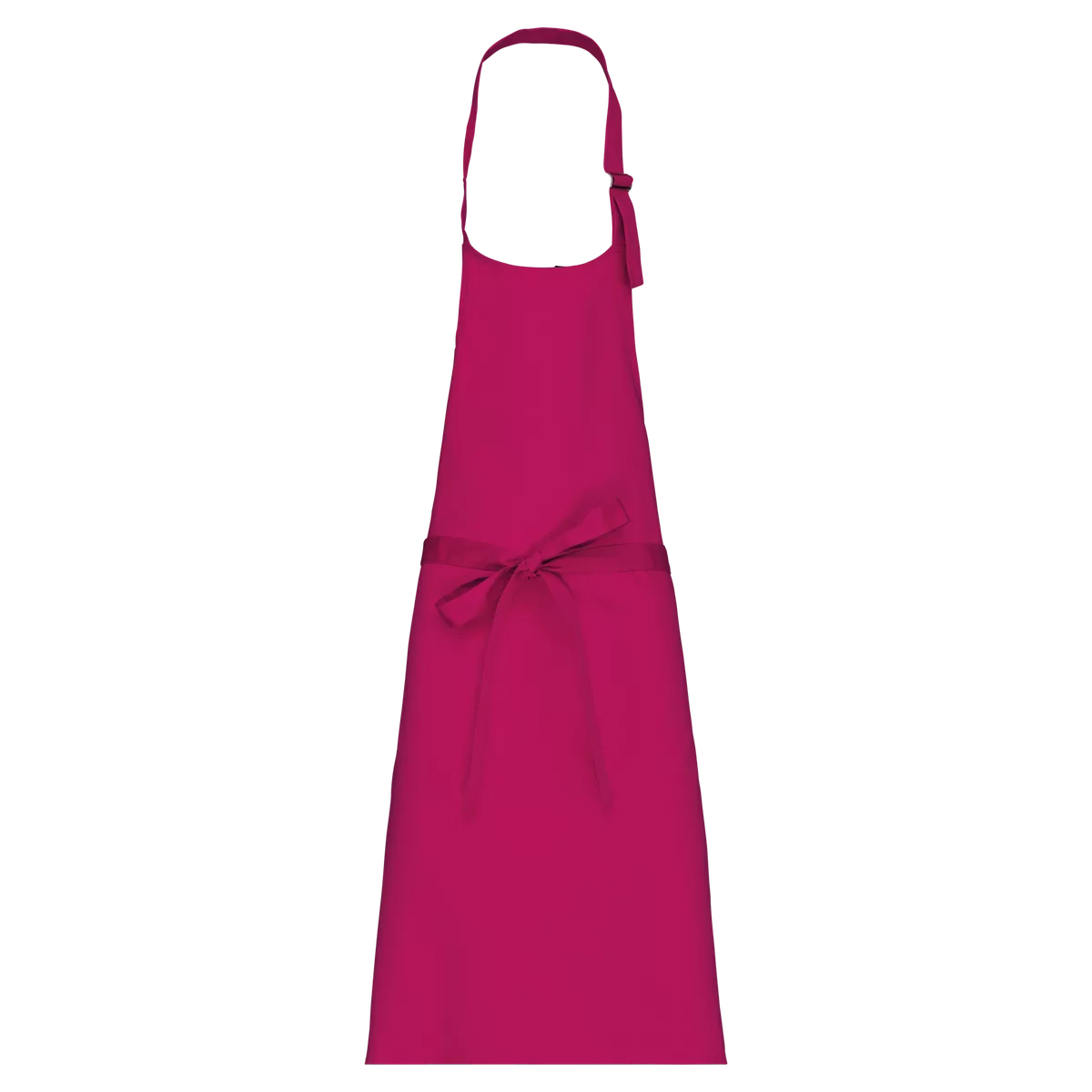 Schort van polykatoen zonder zak Fuchsia