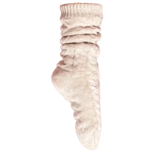 Huissokken met sherpavoering Angora Melange