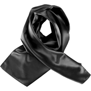 Satijnen sjaal Black