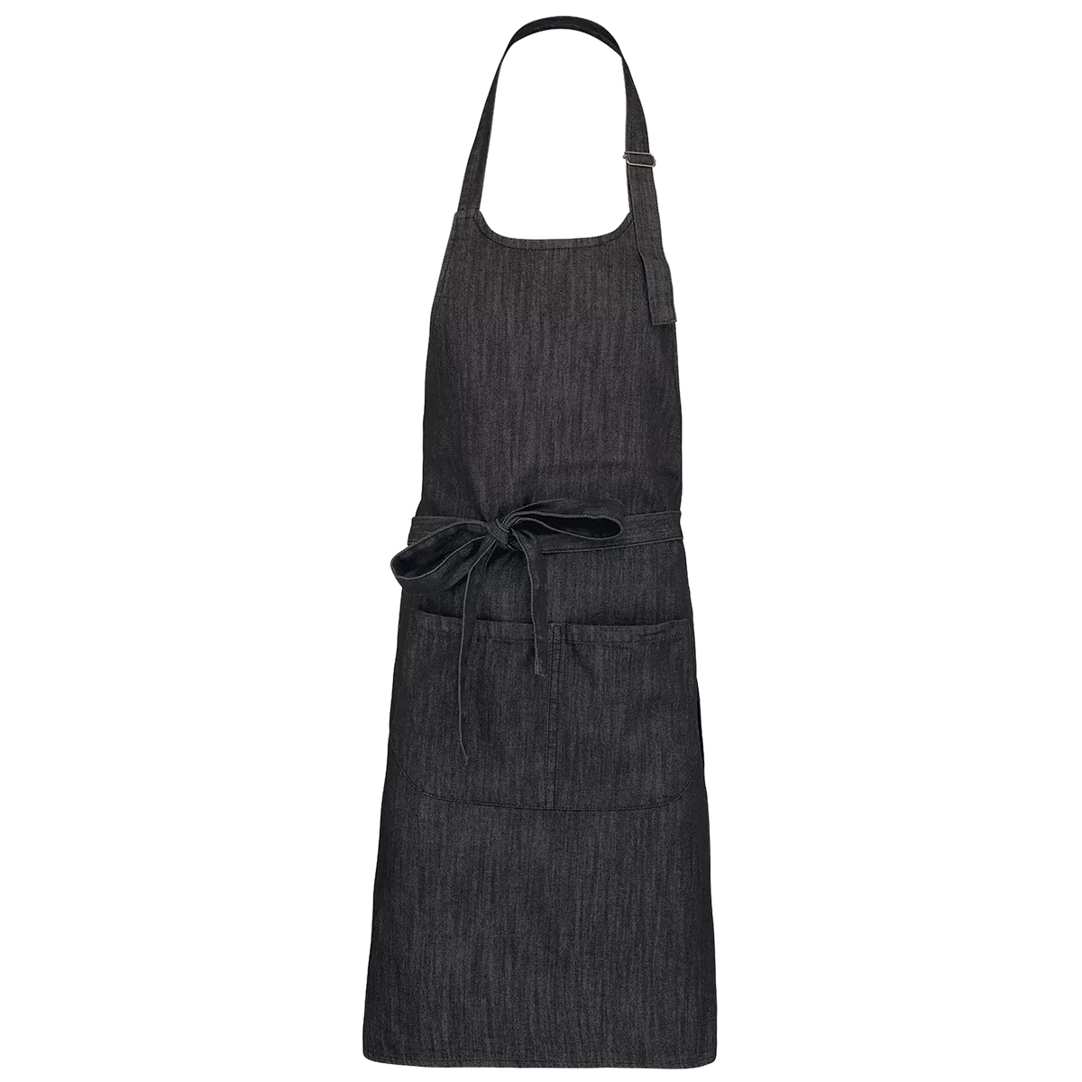 Schort van Polykatoen met zak Black Denim