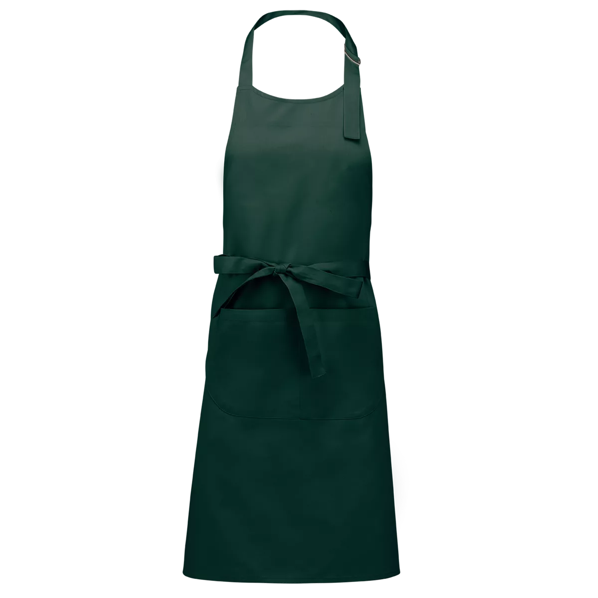 Schort van Polykatoen met zak Bottle Green