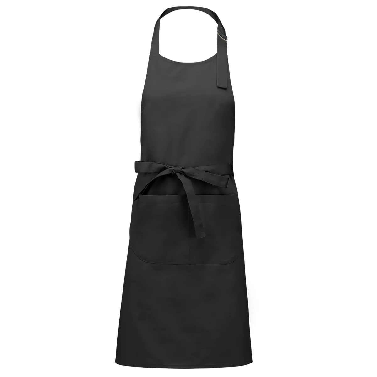 Schort van Polykatoen met zak Dark Grey