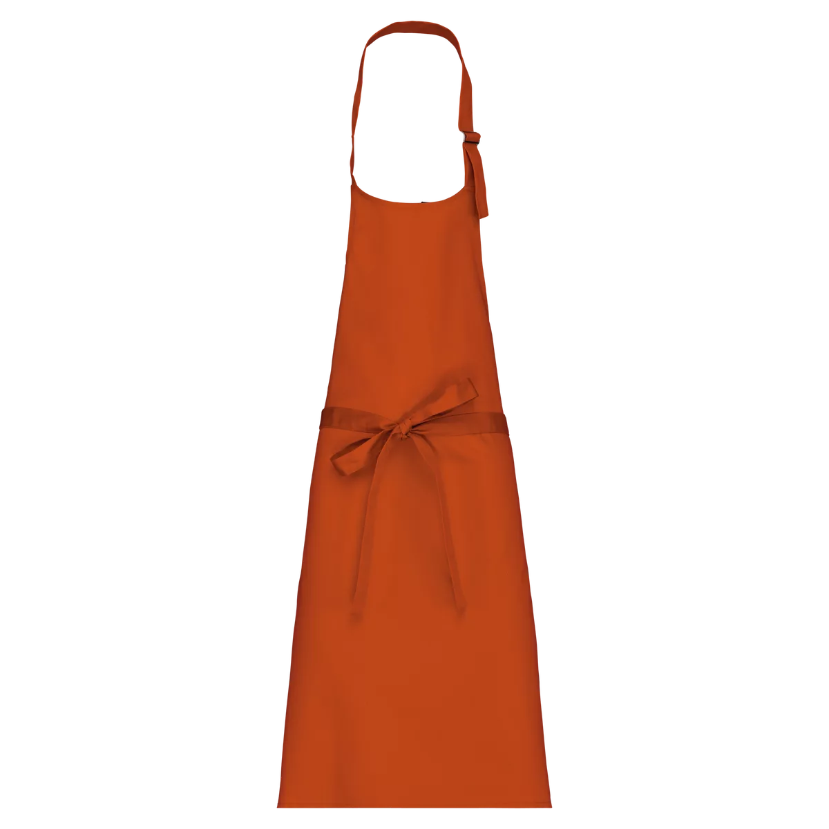 Katoenen schort zonder zak Burnt Orange