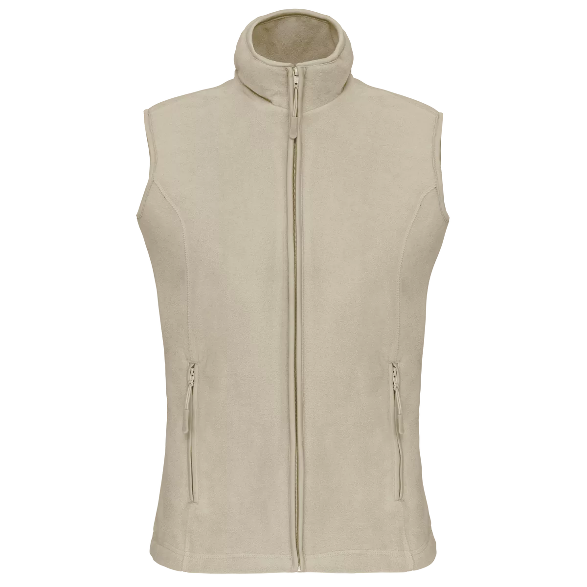 Bodywarmer van microfleece dames Beige