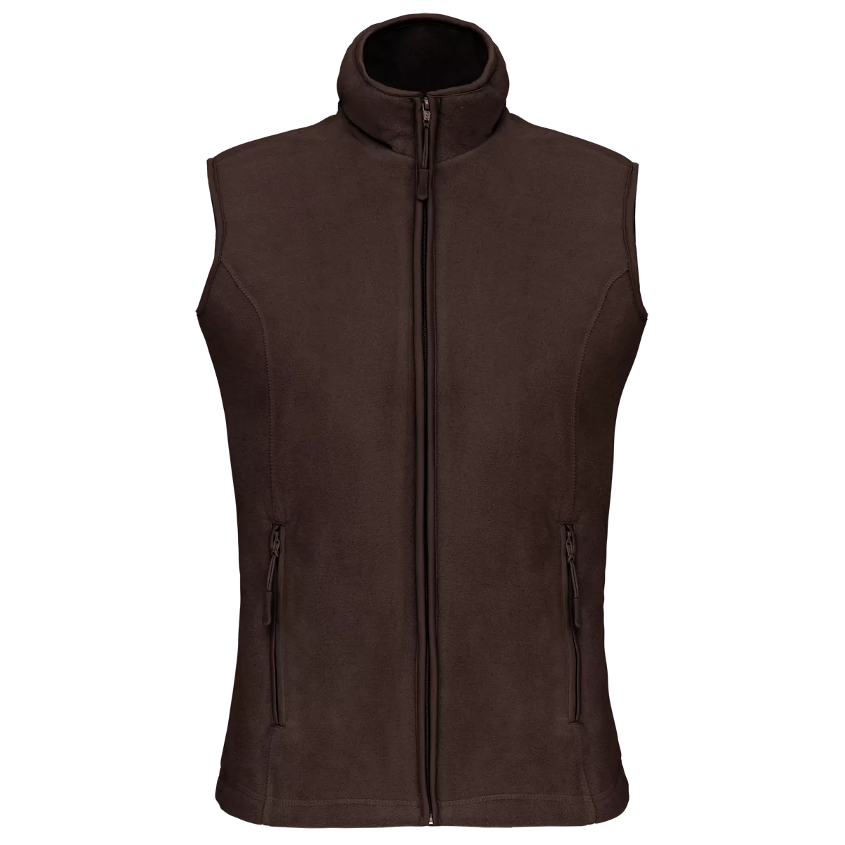 Bodywarmer van microfleece dames Chocolate
