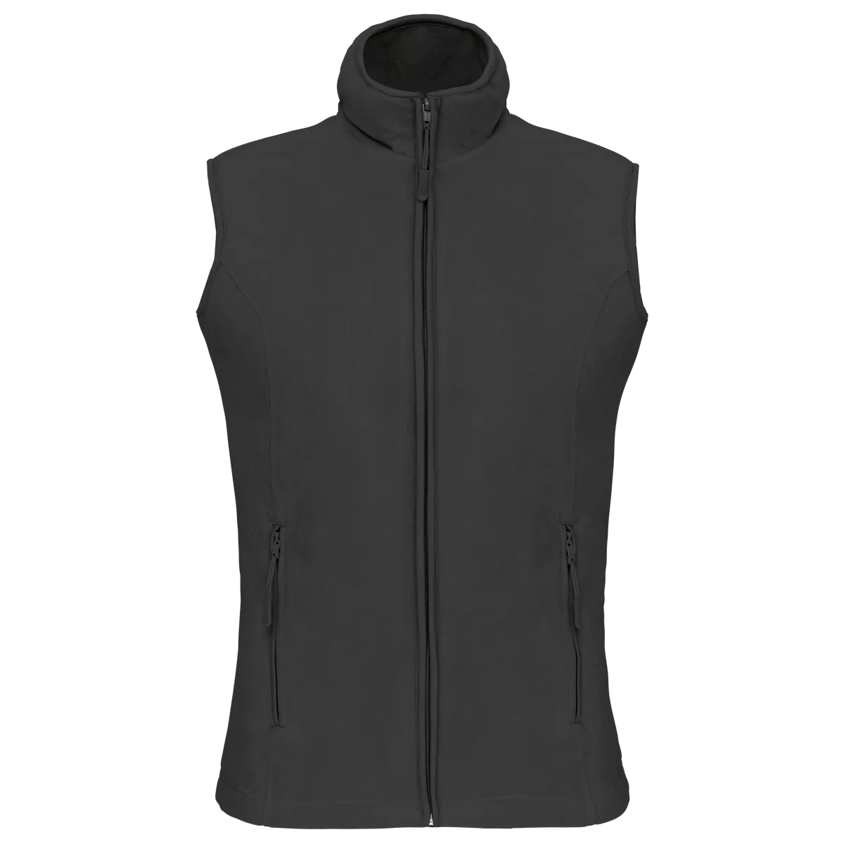 Bodywarmer van microfleece dames Dark Grey