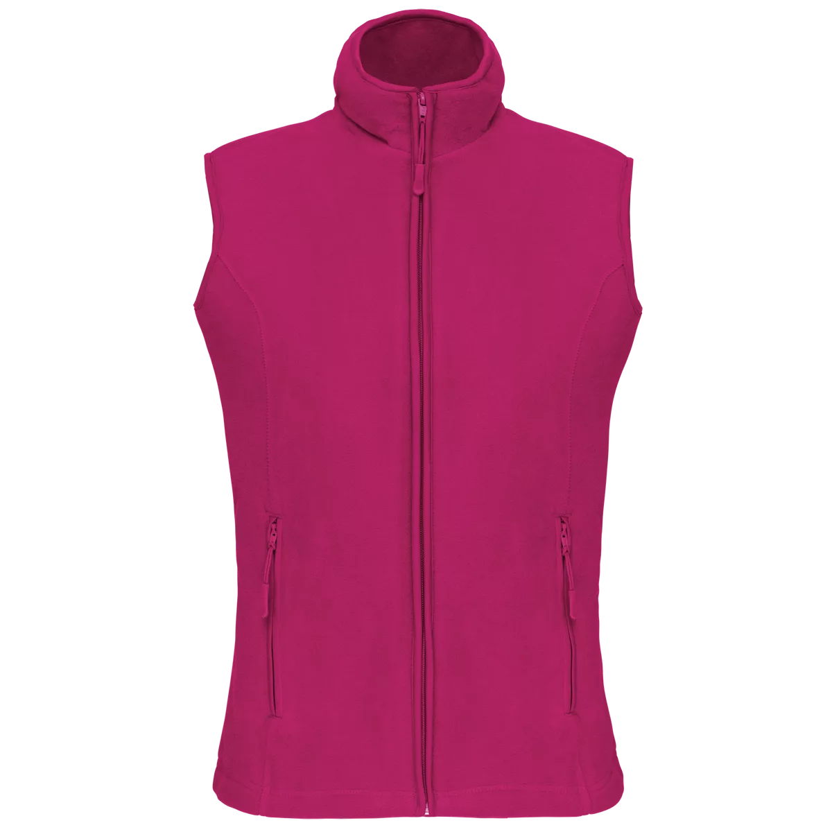 Bodywarmer van microfleece dames Fuchsia