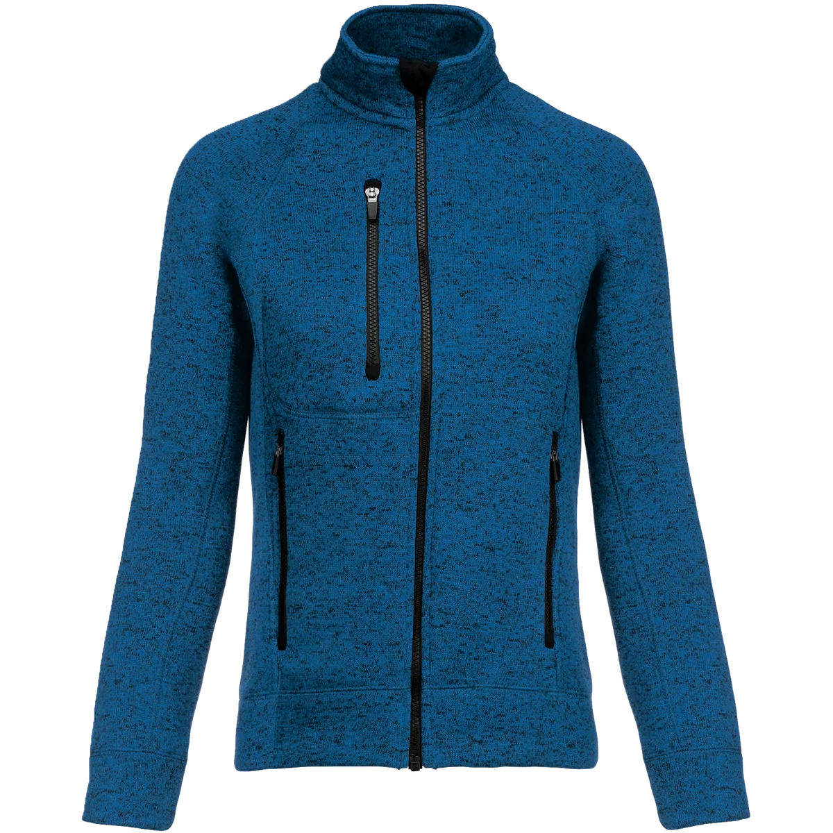Heather damesvest met rits Light Royal Blue Melange