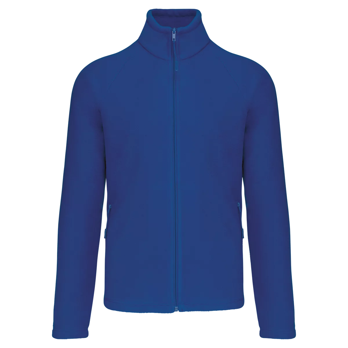 Microfleece met rits en raglanmouwen heren Royal Blue