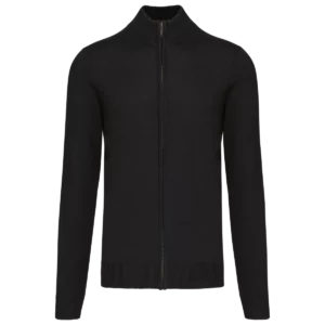Heren cardigan met rits Black