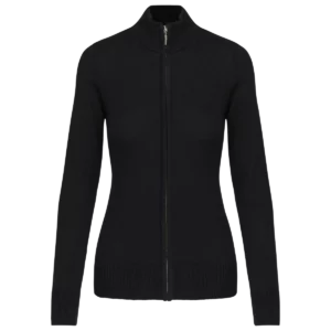 Dames cardigan met rits Black