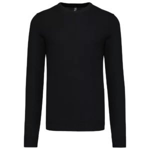 Herenpullover met ronde hals Black