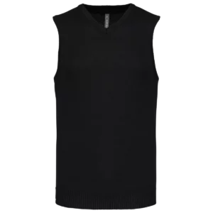 Heren spencer met v-hals Black