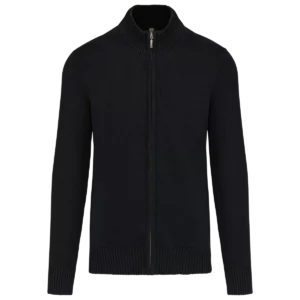 Heren cardigan met rits Black