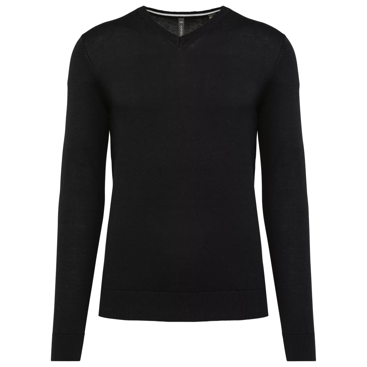 Ecologische herentrui met V-hals Black