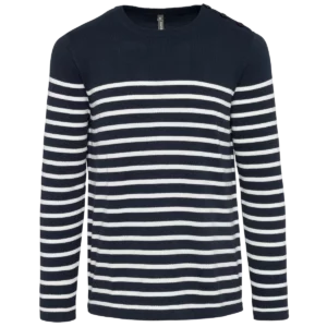 Gestreepte herentrui Striped Navy / Off White