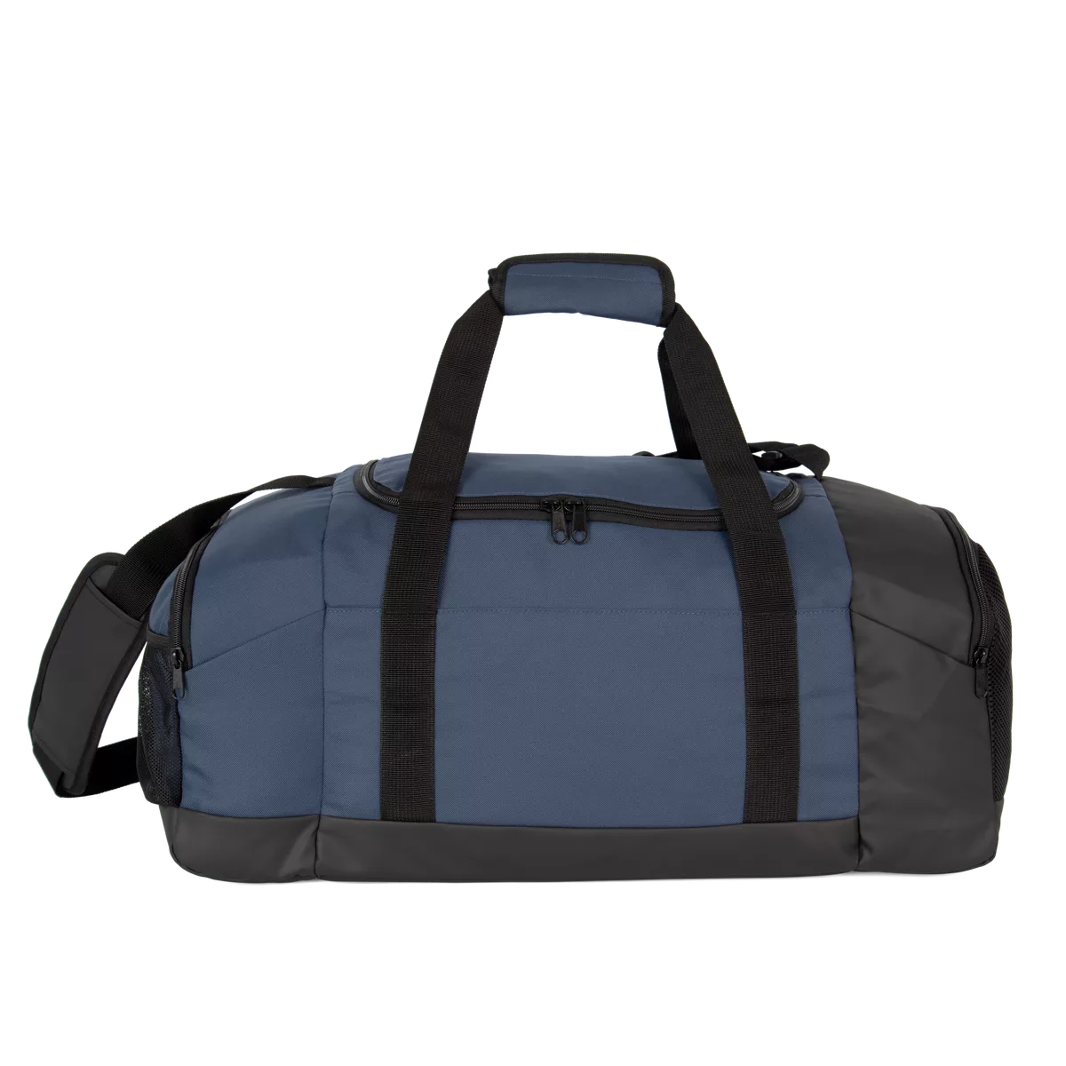 Gerecycleerde sporttas met dubbel zijvak Deep Blue / Black