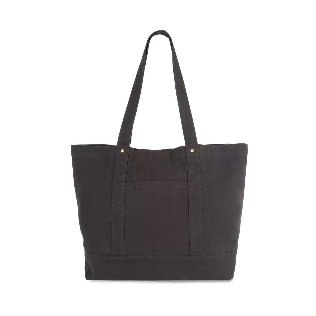 Grote shopper met zijzak Washed Black