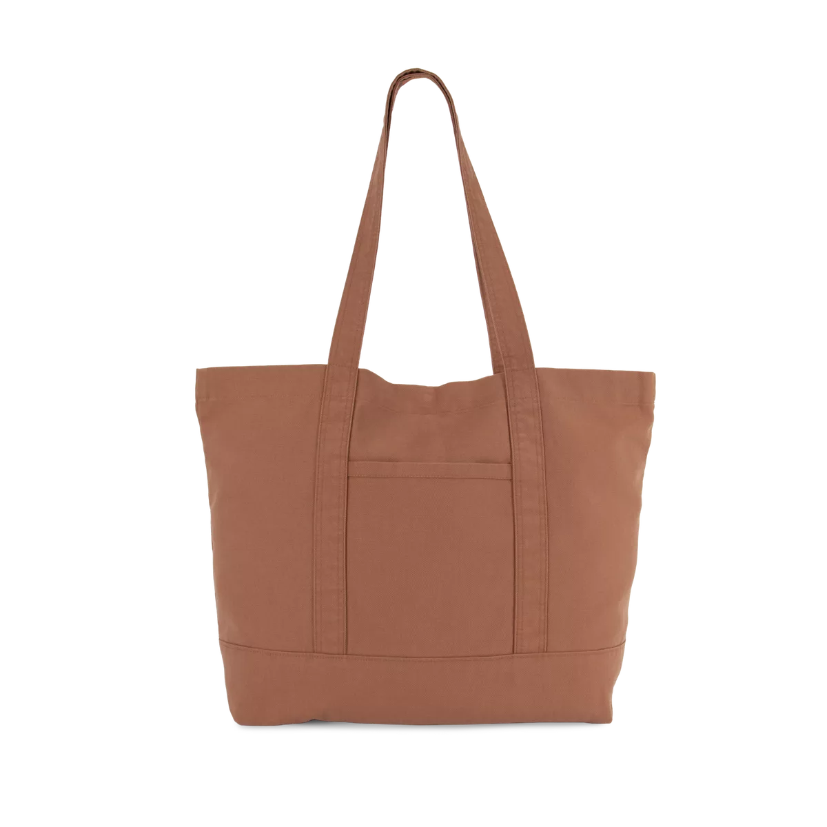 Grote shopper met zijzak Washed Russet