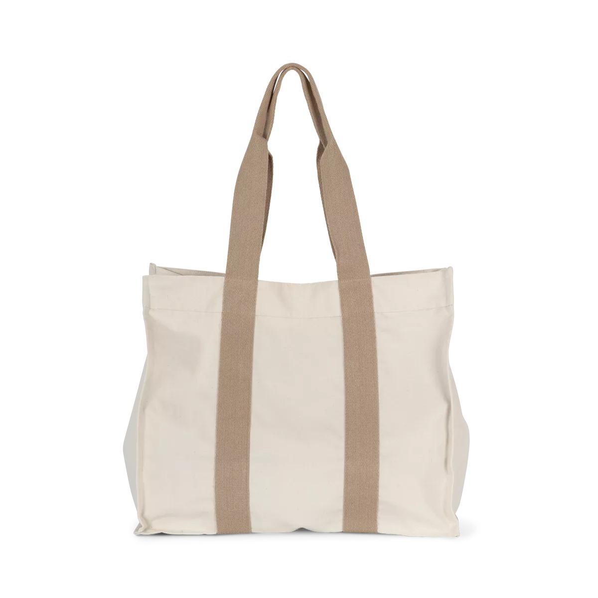 Grote, gerecyclede shopper met plooi Ecume / Hemp