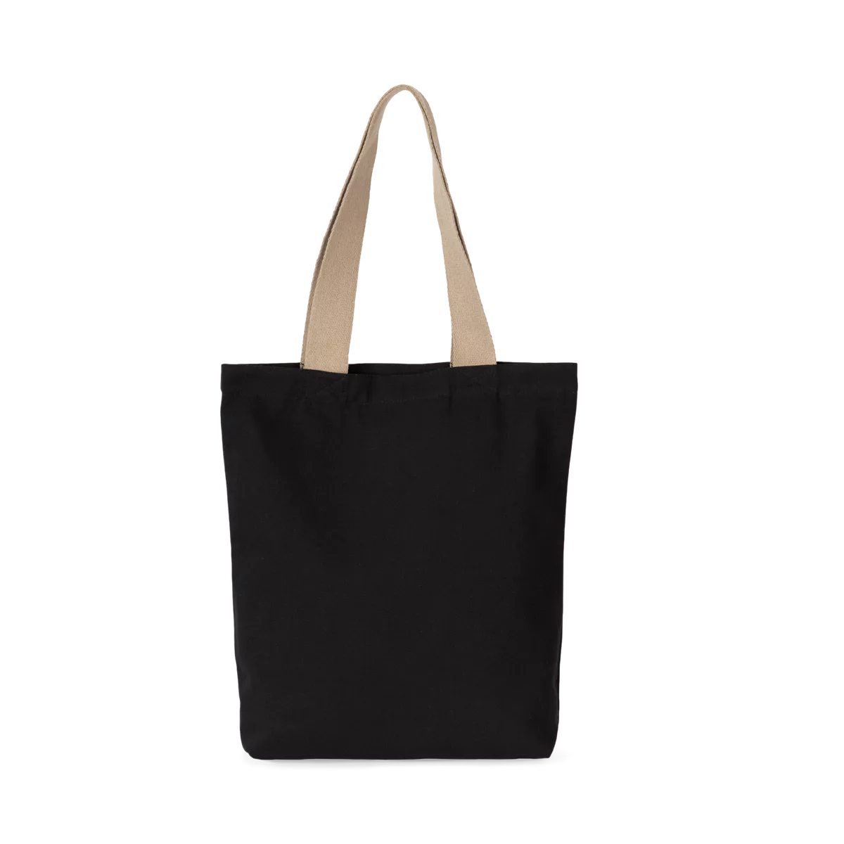 Gerecyclede shopper met platte bodem Black Night / Hemp